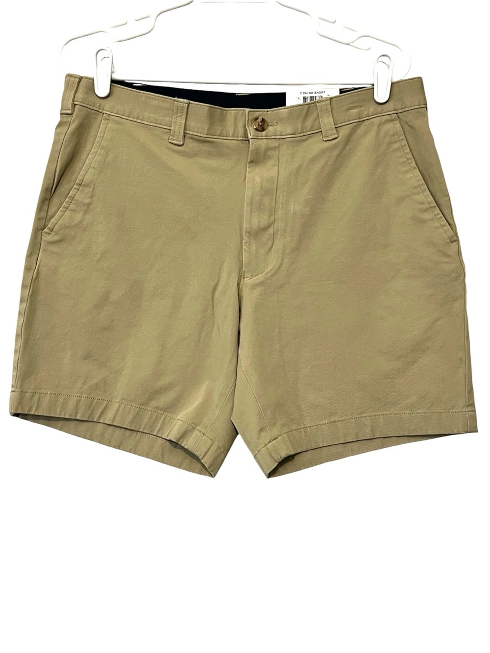Club Room Men’s Regular-Fit Chino Shorts, Flat Front, Color khaki, Size 33